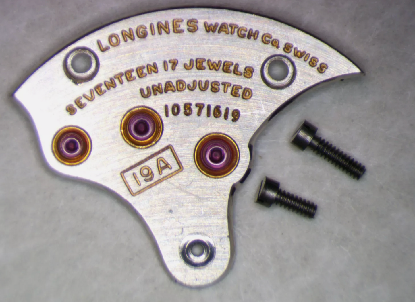 Longines 19A 0110 Train Wheel Bridge w/screws