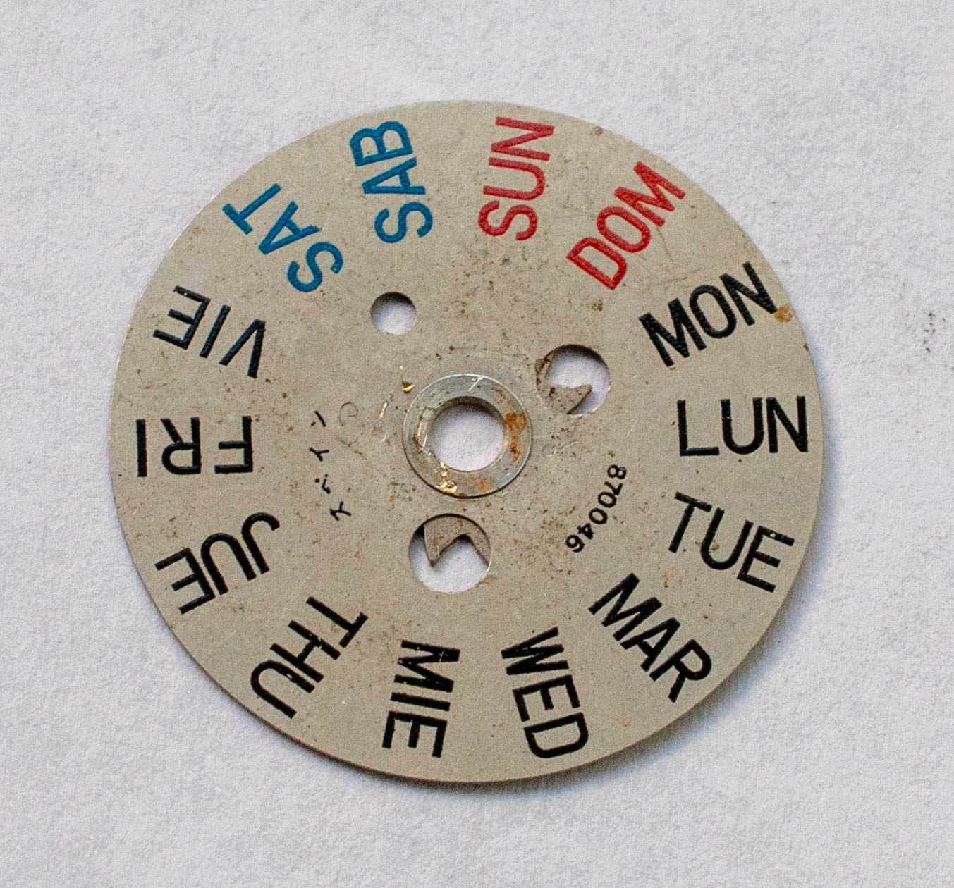 Seiko 7009A 870046 Day star with dial disk