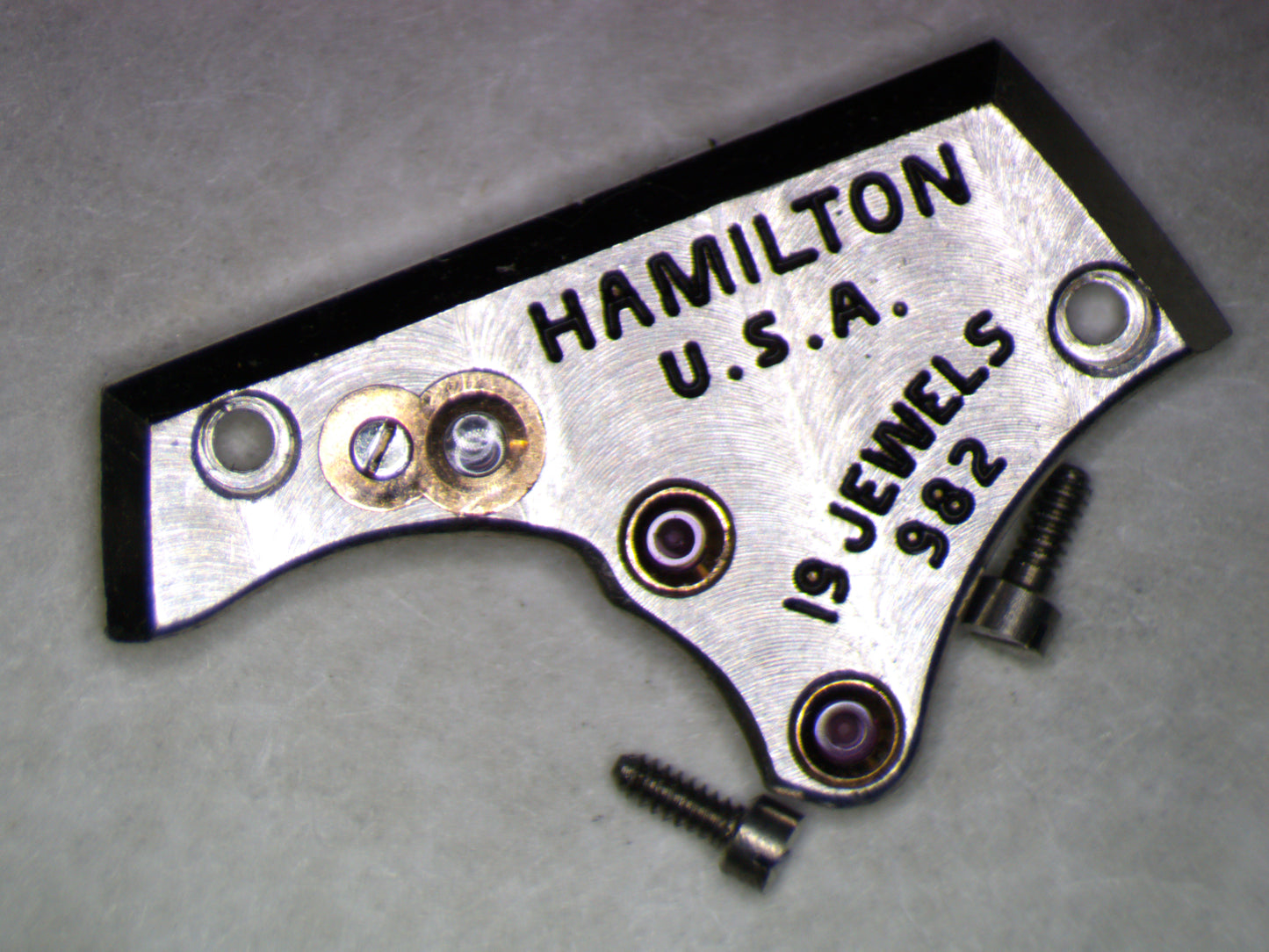 Hamilton 982 0110 Train Wheel Bridge, black text w/screws