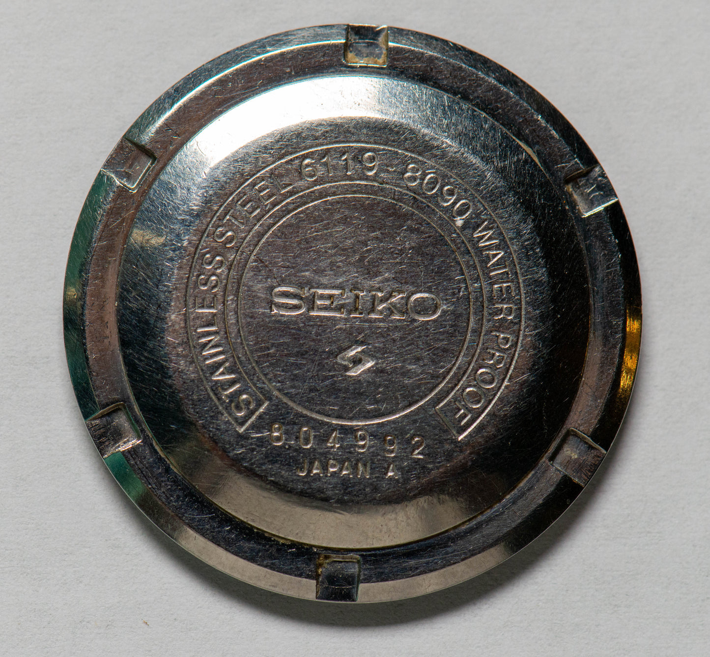 Seiko 6119B Watch case back 6119-8090 w/gasket