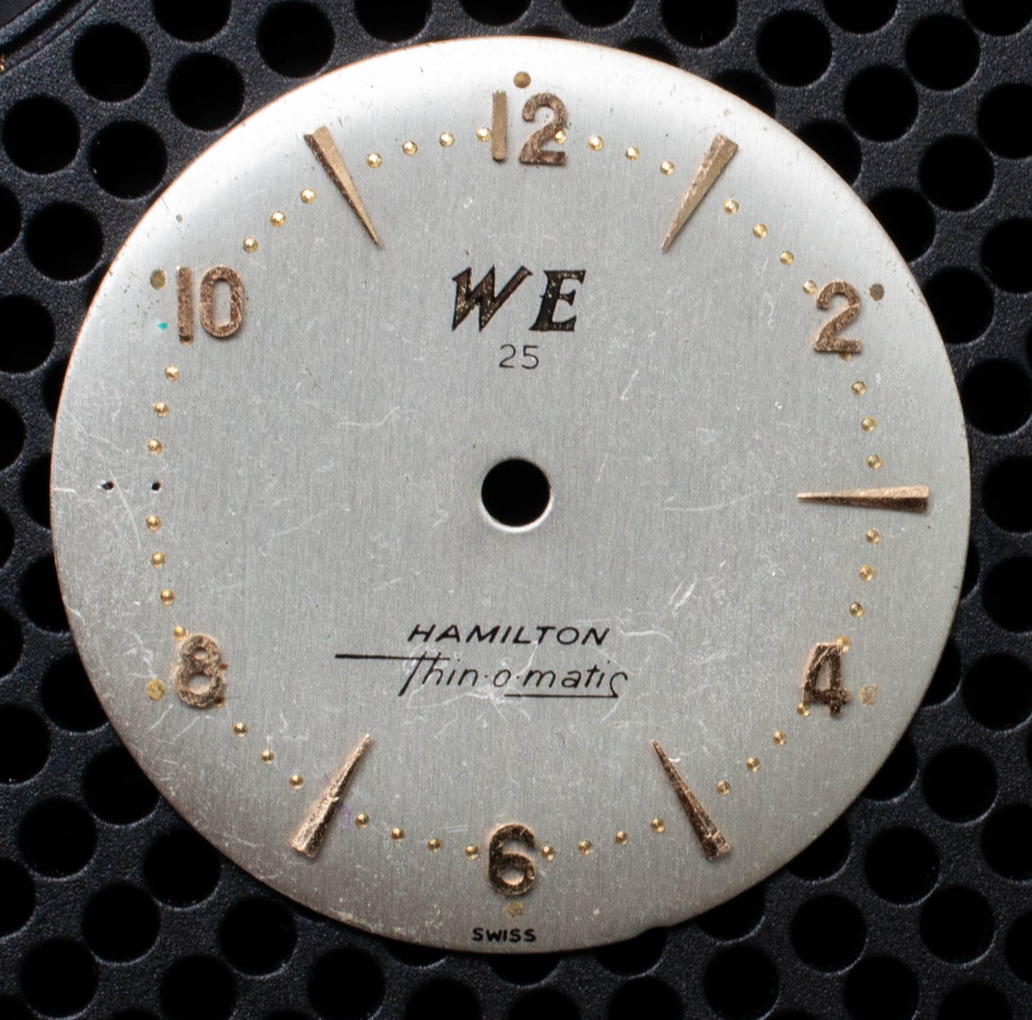 Hamilton 628 Dial 28.3mm. Missing marker at 9