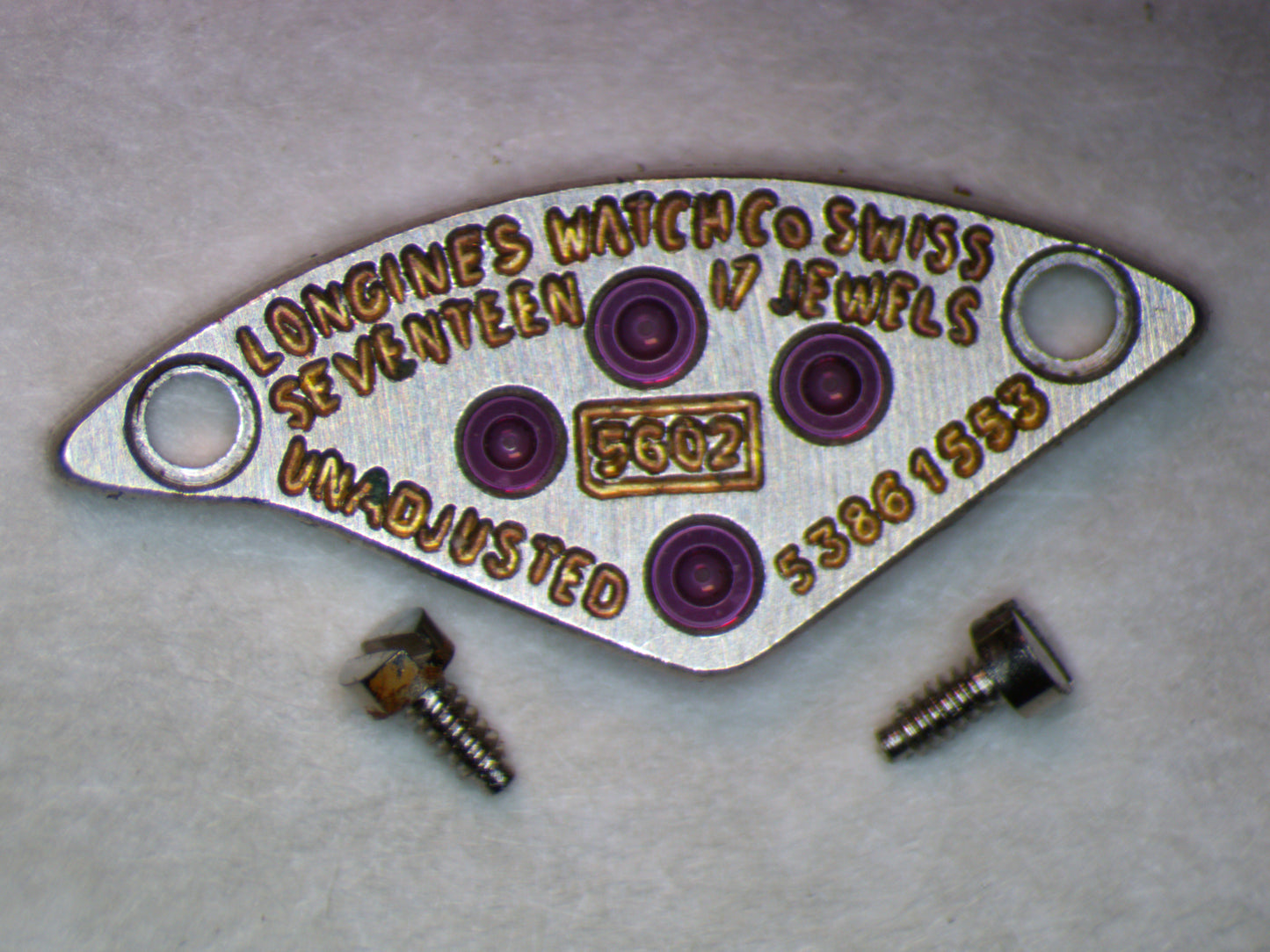 Longines Cal. 5602 0110 Train Wheel Bridge w/screws