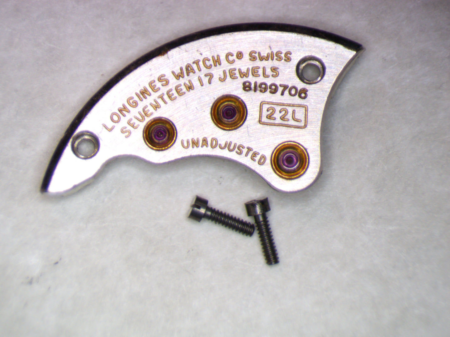 Longines 22L 0110 Train Wheel Bridge w/screws