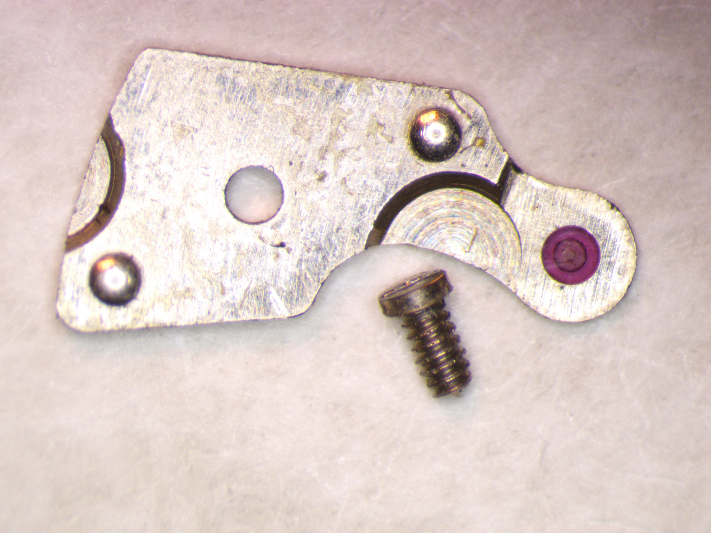 Benrus BH14 ETA 1080 0125 Pallet Bridge/Cock w/screw