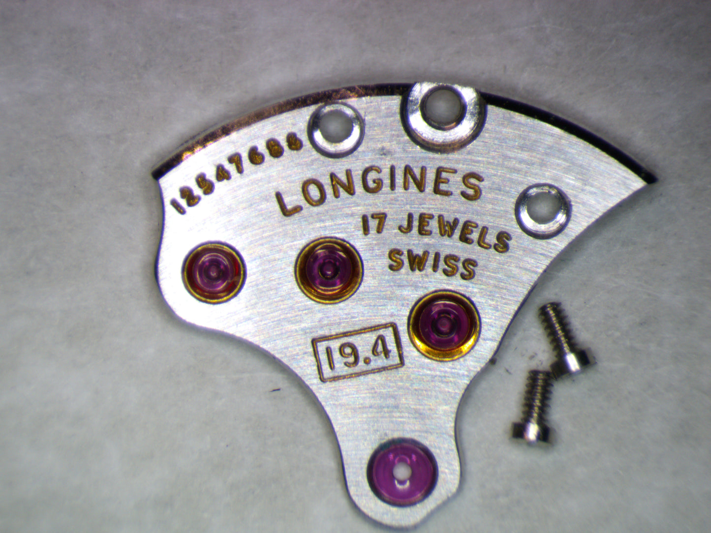 Longines 19.4 0110 Train Wheel Bridge w/screws