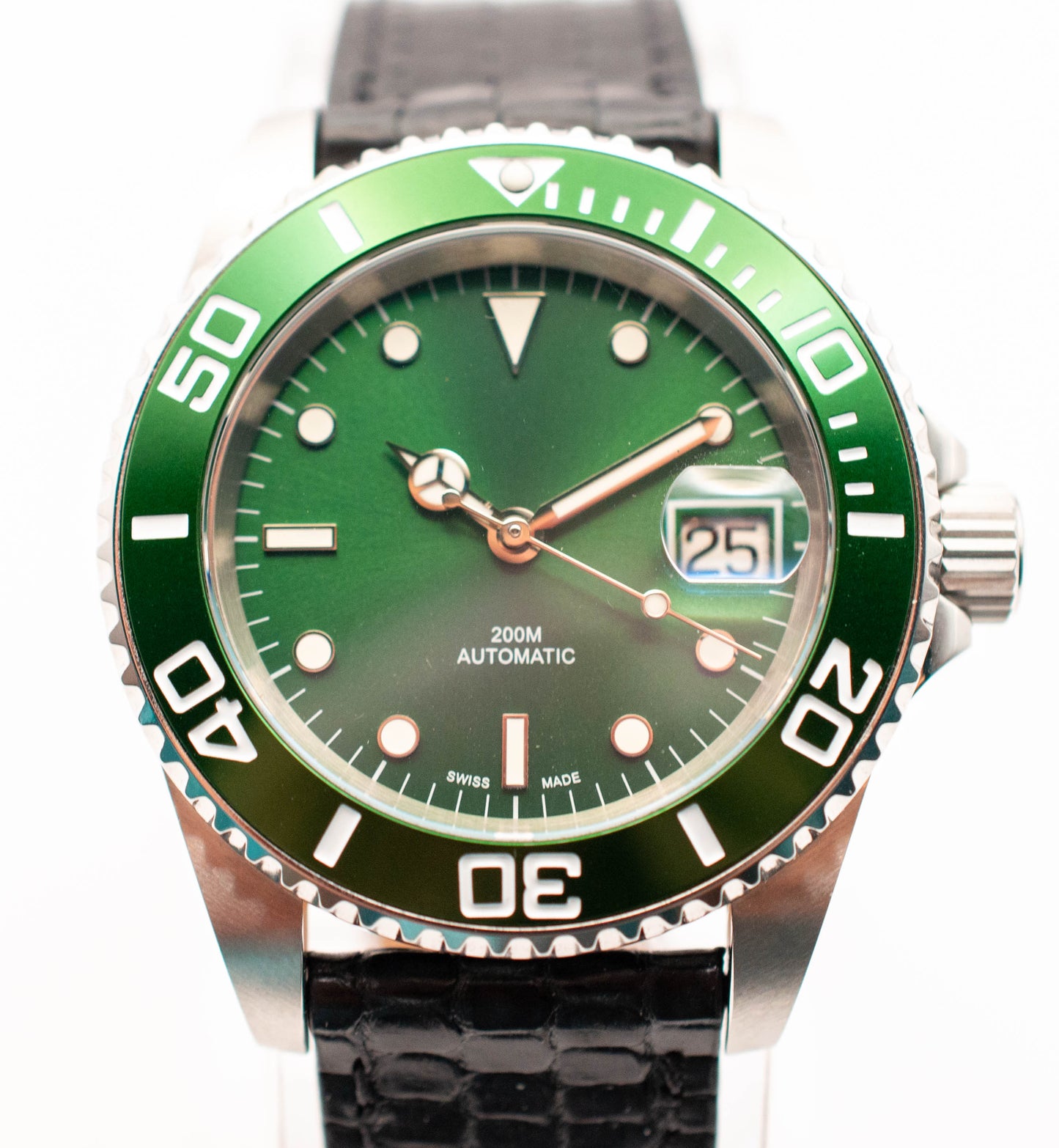 Custom Swiss Green Diving Watch ETA 2824-2 20 ATM - Brand New