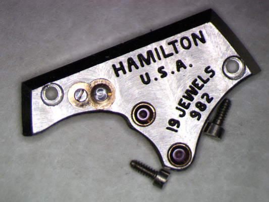 Hamilton 982 0110 Train Wheel Bridge, black text w/screws