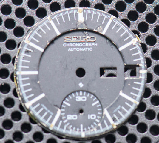 Seiko 6139B Dial Black Baby Jumbo, original, great