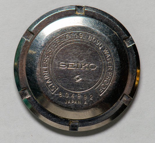 Seiko 6119B Watch case back 6119-8090 w/gasket