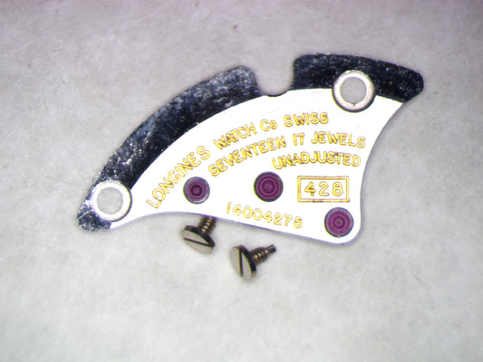 Longines 428 0110 Train Wheel Bridge w/screws