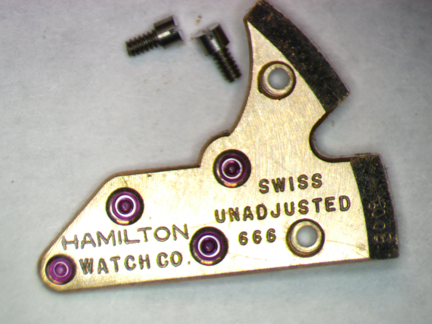 Hamilton 666 Buren 1000 0110 Train Wheel Bridge w/screws
