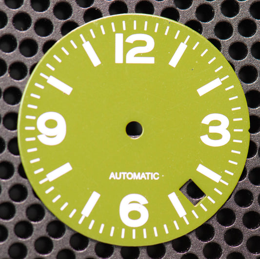 Seiko NH34/35 Aftermarket dial 28.5mm Dial, green date 4.5