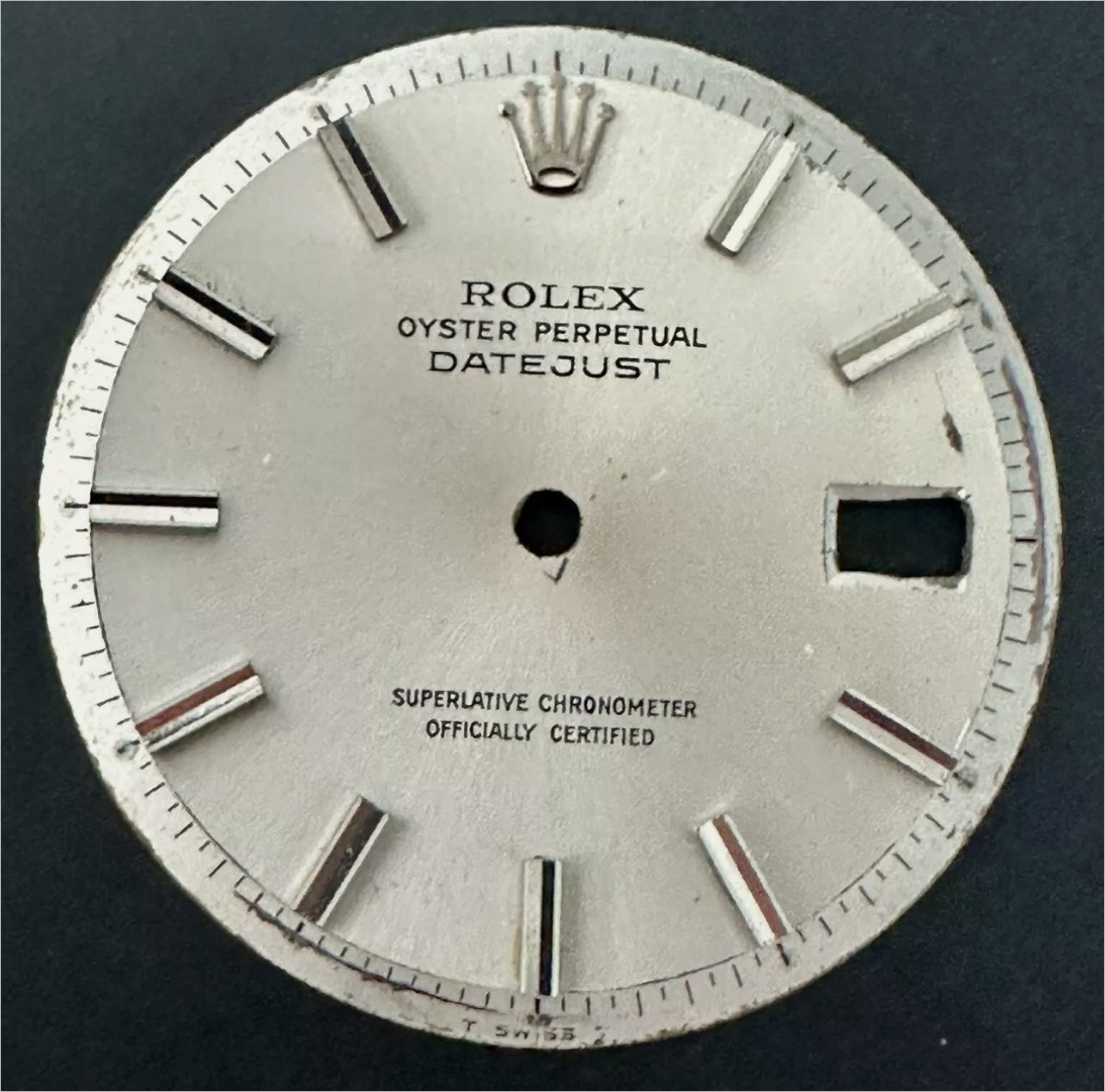 Rolex 3035 Dial Datejust, dial feet missing, 27.9mm